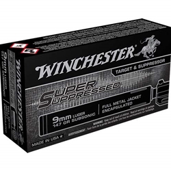 Winchester Supersuppressed 9MM 147GR FMJ 50 BX
