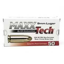 MAXX Tech 9mm 124 GR FMJ 50 BX