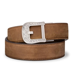 Kore Essentials, Brown Buffalo Leather Gun Belt, 1.5", Rodeo Buckle