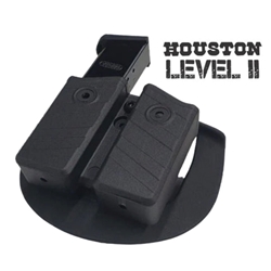 Houston Gun Holsters Level II - Double Mag Holder Fits: ANY DOUBLE STACK 9/40