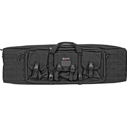 GPS, Tactical Double Rifle Case, Black, 42", 600 Denier Polyester
