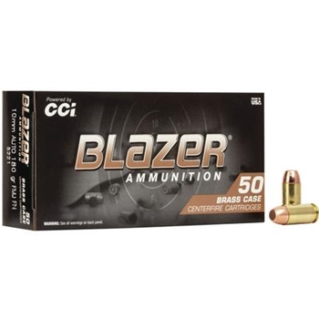 Blazer Ammunition, Blazer Brass,10mm,180GR, FMJ, 50BX