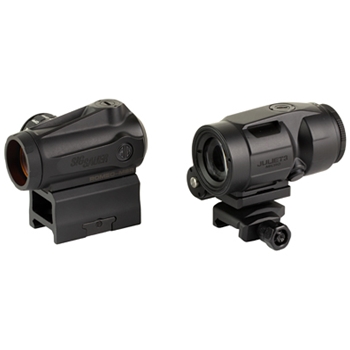 Sig Sauer, ROMEO MSR/Juliet Combo Kit, Red Dot Sight w/Juliet3-Micro Magnifier, 3X22, 2 MOA, Black
