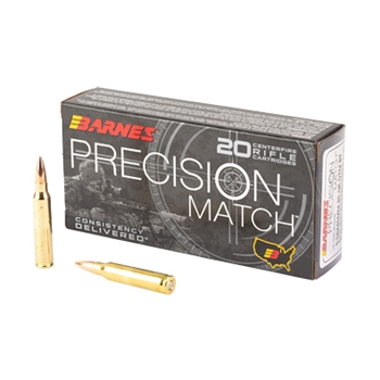 Barnes Precision Match Rifle Ammunition 5.5NATO, 85 GR, OTM,  20 BX
