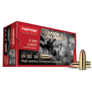 Norma 9mm 124 GR FMJ 50 BX