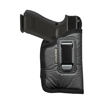 Houston Gun Holsters ECO - LEATHER Holster IWB with metal clip, Black, Size: 58AL (LH)