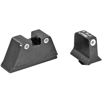 Trijicon, Bright & Tough, Sight, Suppressor Height, Green Front with Yellow Rear, Fits Glock 17/19/22/23/26/27/31/32/33/34/35/37/38/39, Black