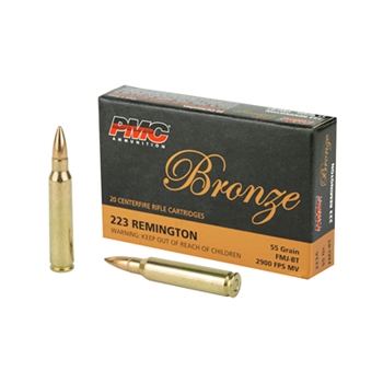 MC Ammunition, Bronze, 223REM, 55 GR, FMJ, 20 BX
