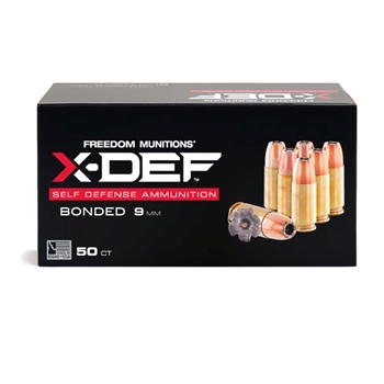 Freedom Munitions X-DEF 9mm 124 GR HP 50 BX