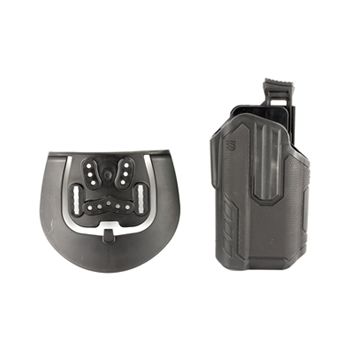 BLACKHAWK, Omnivore L2 Multi-Fit Holster, Fits More Than 150 Styles of Semi-Automatic Handguns with Surefire X300A/X300, Thumb Activated Active Retention Mechanism, Level 2 Retention, Right Hand, Black