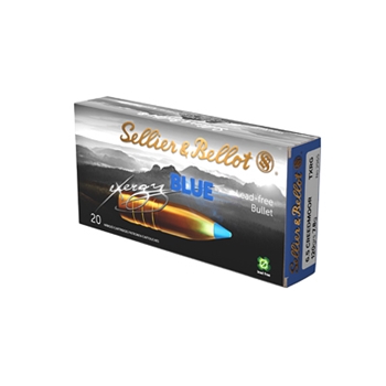 Sellier & Bellot, Exergy Blue Bullet, 6.5 Creedmoor, 120 GR, Lead Free Tipped Boat Tail, 20 BX