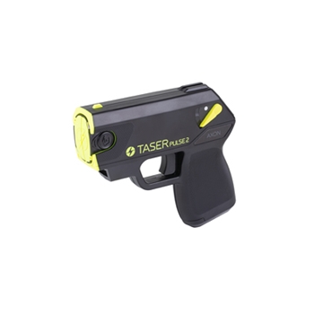 TASER, Pulse 2 Kit, Black and Yellow, Includes 2 Live Cartridges, Lithium Battery, Conductive Practice Target, and Soft Carry Sleeve